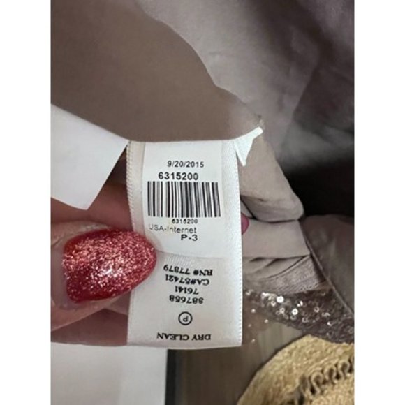 Ann Taylor Gold Pocket Sparkly Shiny Sequin Ankle Pants Size 4 - Picture 6 of 8